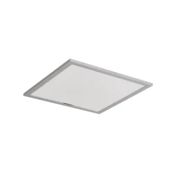 Lindby LED-panel Livel, 4000K, 40 cm x 40 cm, sølv, metal