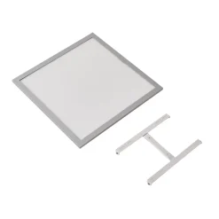 Lindby LED-panel Livel, 4000K, 40 cm x 40 cm, sølv, metal