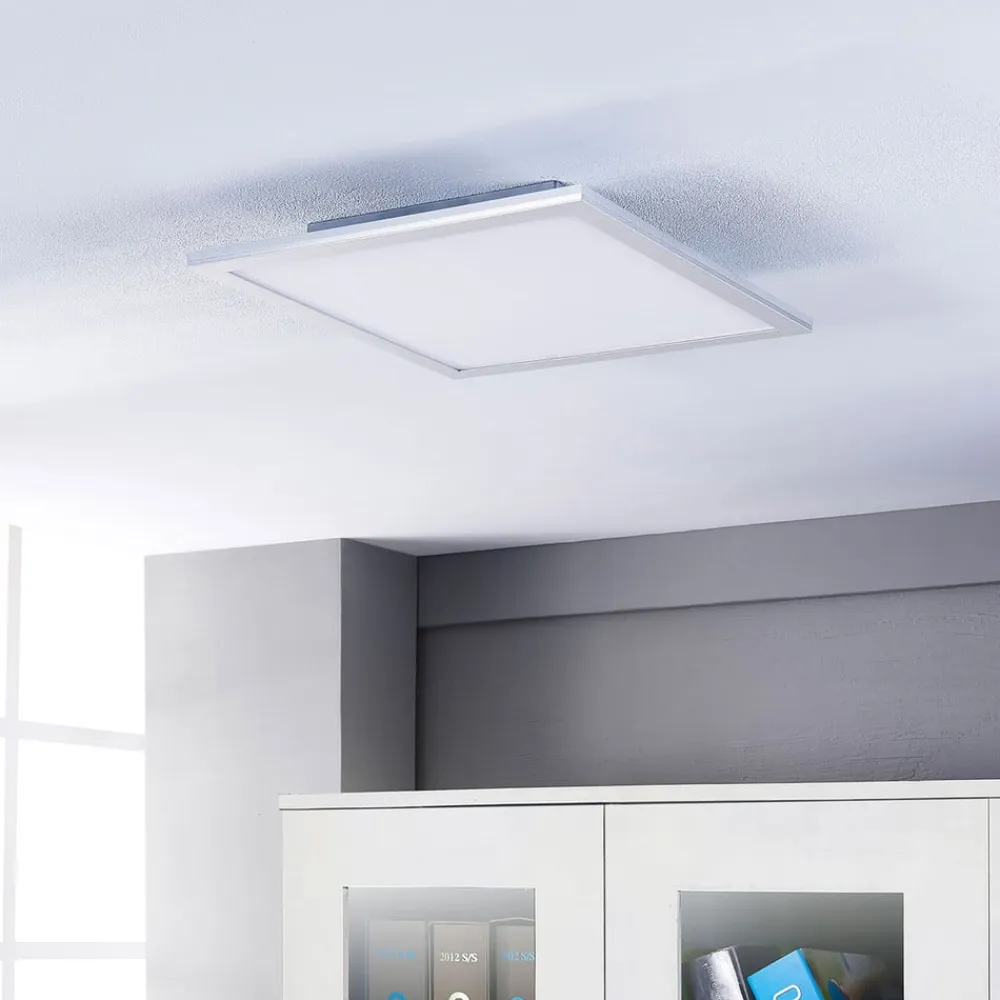 Lindby LED-panel Livel, sæt med 2, CCT, 40 cm x 40 cm, Fjernbetjening