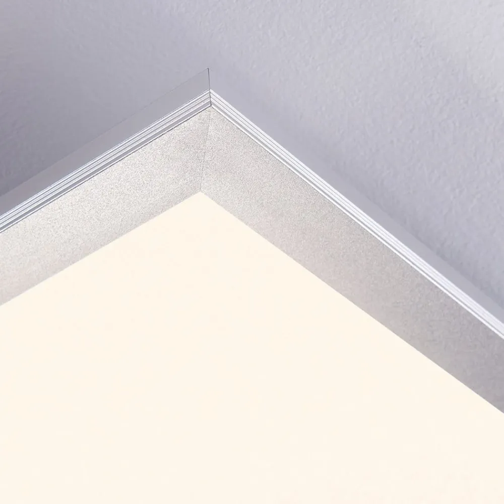 LED-panel Livel, sæt med 2, 4.000 K, 40 x 40 cm, sølv^Lindby Sale