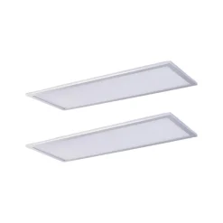 LED-panel Livel, sæt med 2, 4.000 K, 80 x 30 cm, sølv^Lindby Sale