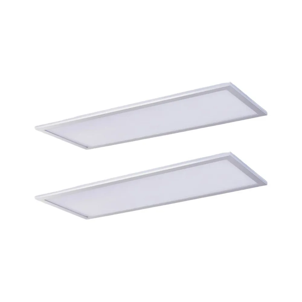 LED-panel Livel, sæt med 2, 4.000 K, 80 x 30 cm, sølv^Lindby Sale