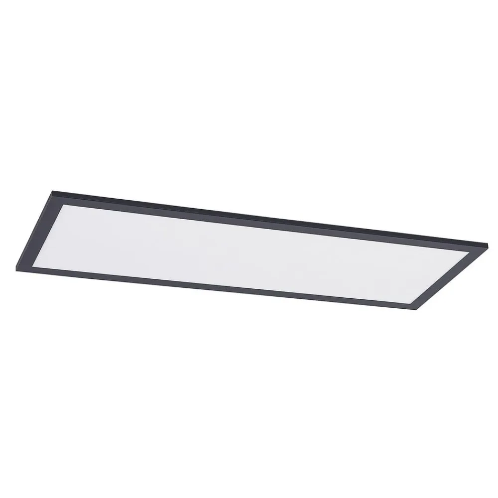 Lindby Arbejdsrum/Kontor|Gang>LED-panel Nelios, 80 x 30 cm, 4.000K, sort, metal