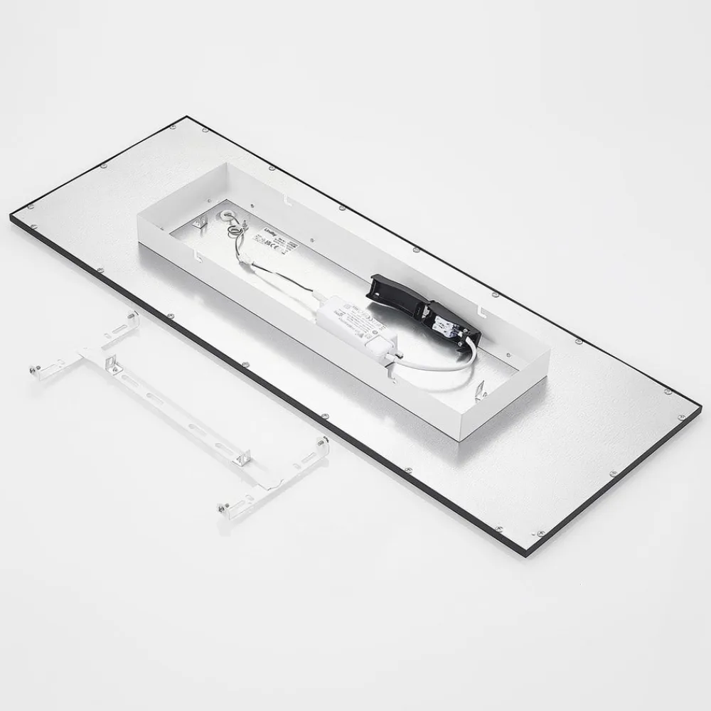 Lindby Arbejdsrum/Kontor|Gang>LED-panel Nelios, 80 x 30 cm, 4.000K, sort, metal