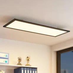 Lindby Arbejdsrum/Kontor|Gang>LED-panel Nelios, 80 x 30 cm, CCT, sort, metal