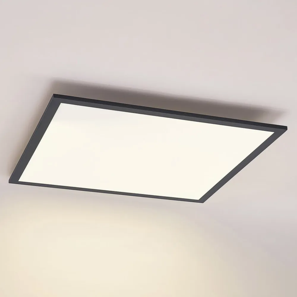 Lindby Loftlamper|Loftlamper>LED-panel Nelios, 62 x 62 cm, 4.000K, sort, metal