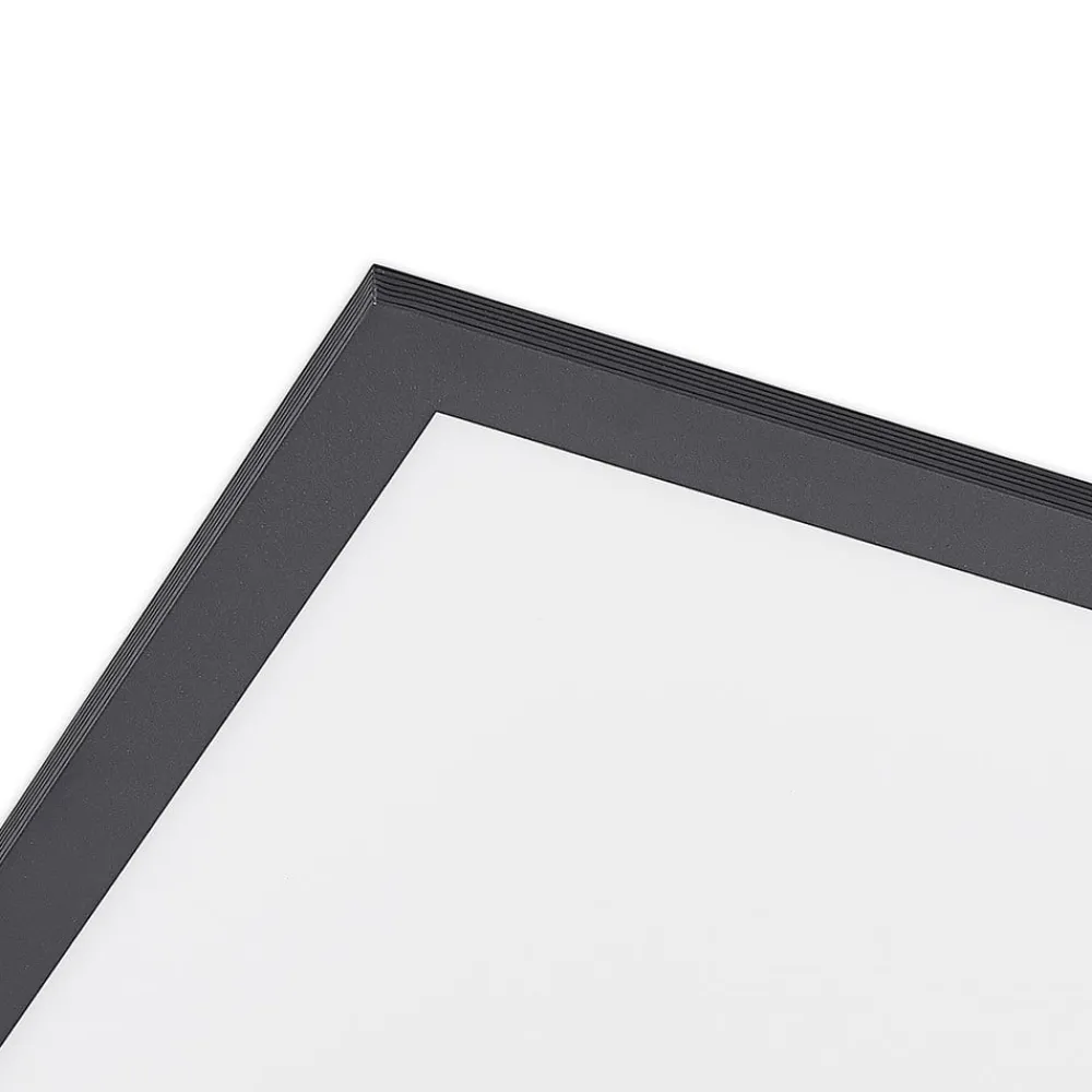 Lindby Loftlamper|Loftlamper>LED-panel Nelios, 62 x 62 cm, 4.000K, sort, metal