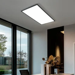 LED-panel Nelios, 120 x 60 cm, CCT, sort, metal^Lindby Best