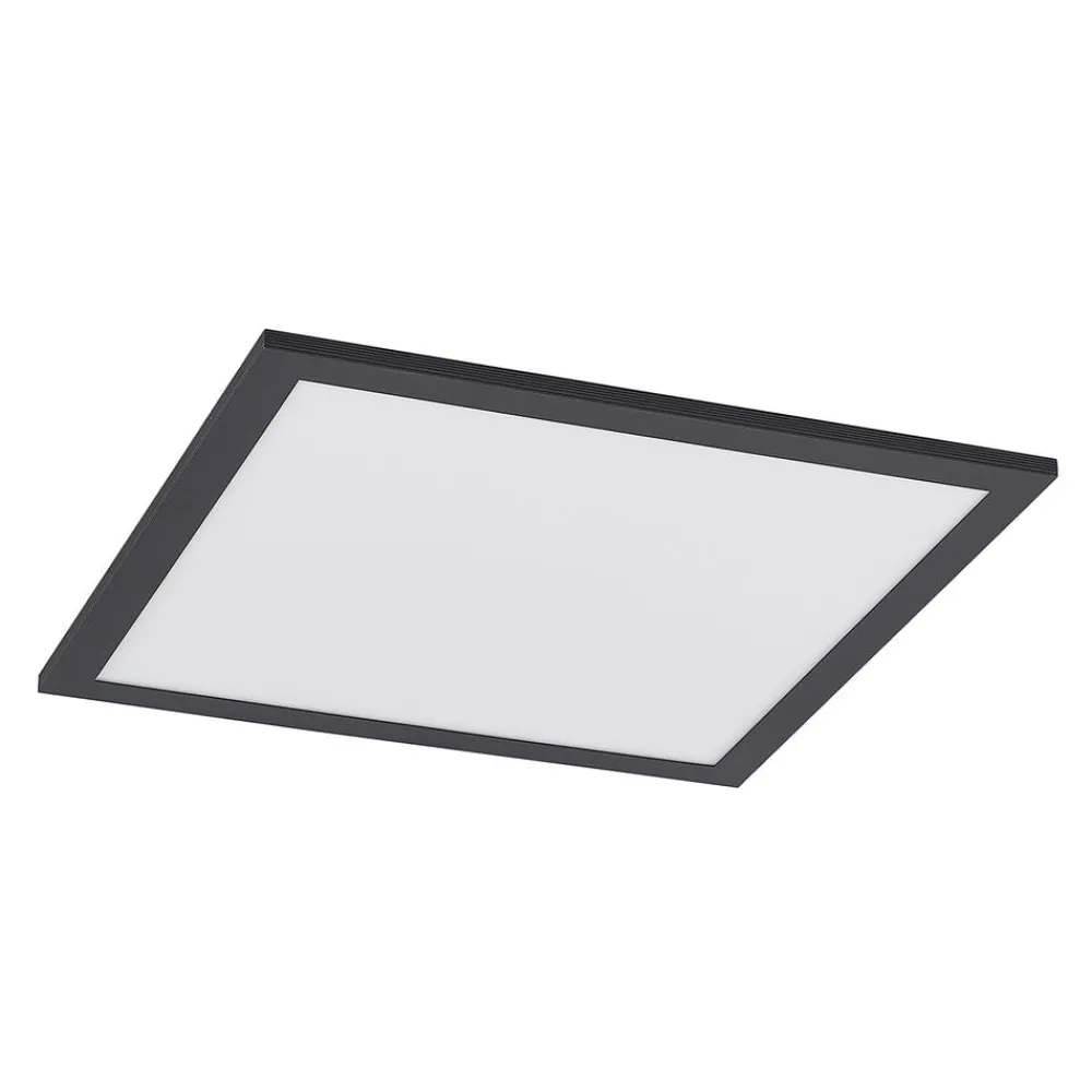 Lindby Arbejdsrum/Kontor|Gang>LED-panel Nelios, 40 x 40 cm, CCT, sort, metal