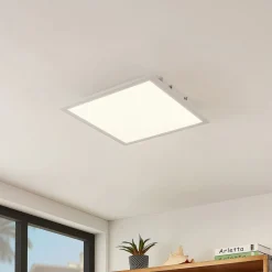 LED-panel Quais, 40 x 40 cm, hvid, aluminium, 4.000K^Lindby