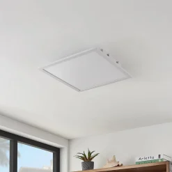 LED-panel Quais, 40 x 40 cm, hvid, aluminium, 4.000K^Lindby