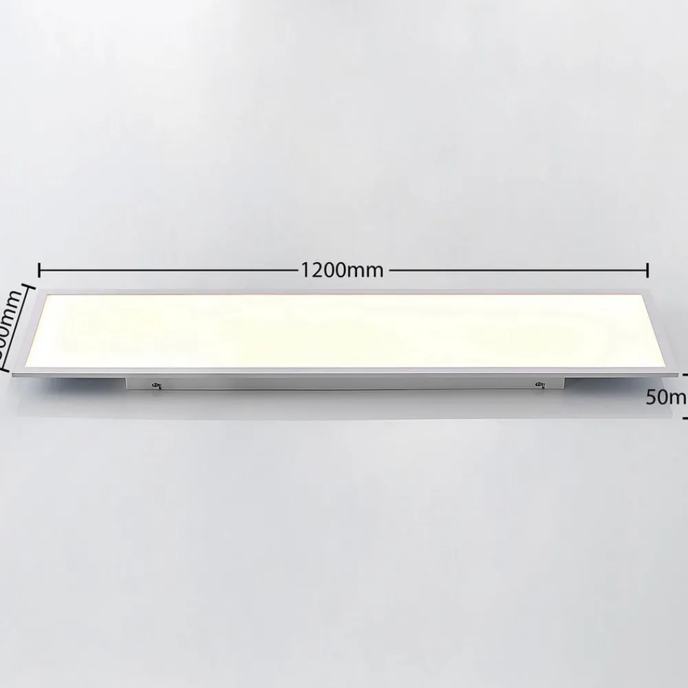 Lindby LED-panel Quais, 30 x 120 cm, hvid, aluminium, 4.000K