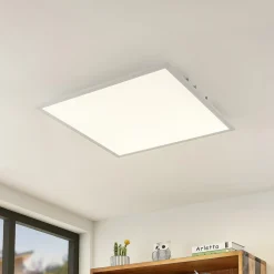 Lindby LED-panel Quais, 60 x 60 cm, hvid, aluminium, 4.000K