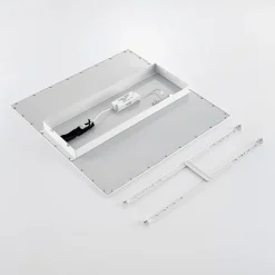 Lindby LED-panel Quais, 60 x 60 cm, hvid, aluminium, 4.000K