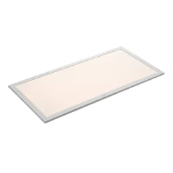 Lindby LED-panel Stenley, 4.000 K, 60 cm x 30 cm, sølv/hvid
