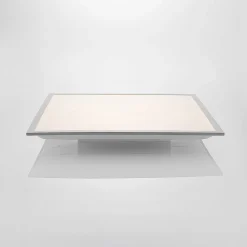 LED-panel Stenley, 4.000 K, 60 cm x 60 cm, sølv/hvid^Lindby