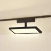 Lindby LED-panel 48V Lumaro, sort, aluminium, længde 20 cm, dæmpbar