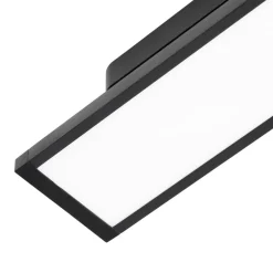 Lindby LED-panel 48V Lumaro, sort, aluminium, længde 20 cm, dæmpbar