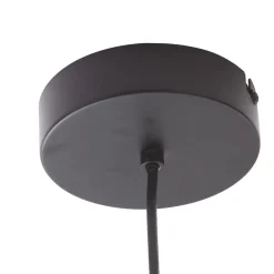 Lindby LED-pendel Tiama, metal, sort/guld, Ø 40 cm