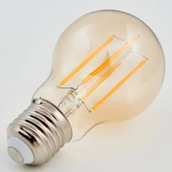 Lindby LED-pære, glødetråd, E27, 6W, rav, 1800K