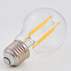 LED-pære, glødetråd, E27, 7W, klar, 2.700K^Lindby