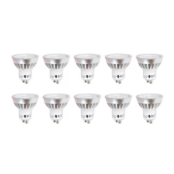 Lindby Led Pærer>LED-reflektor GU10 5 W klar 3.000 K 55° sæt med 10 stk