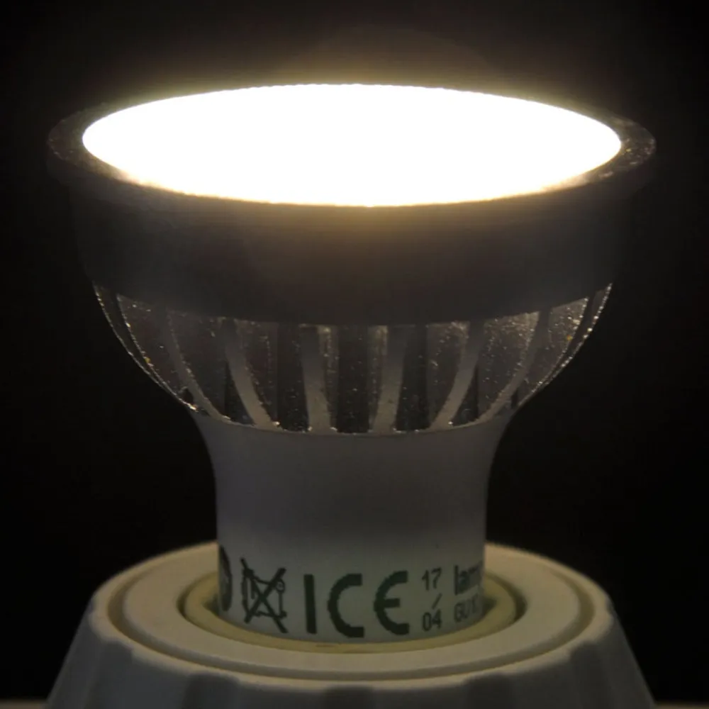 LED-reflektor GU10 5 W klar 3.000 K 55° sæt med 3 stk^Lindby