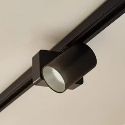 Lindby LED-skinnespot Linaro/Brinja, sort, 1-faset