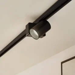 Lindby LED-skinnespot Linaro/Brinja, sort, 1-faset