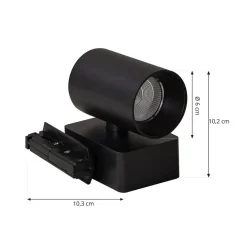 Lindby LED-skinnespot Linaro/Brinja, sort, 1-faset