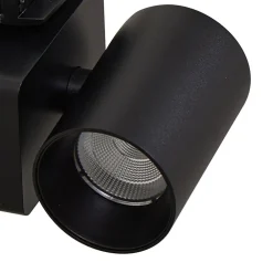 Lindby LED-skinnespot Linaro/Brinja, sort, 1-faset