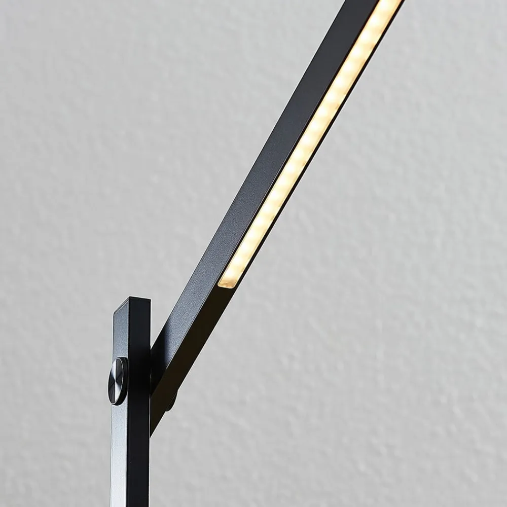 Lindby Arbejdsrum/Kontor|Bordlamper>LED-skrivebordslampe Loretta, 43 cm, sort, CCT