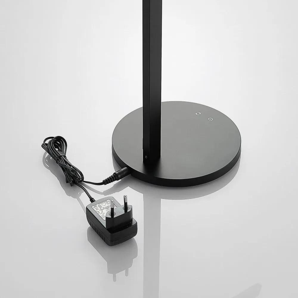 Lindby Arbejdsrum/Kontor|Bordlamper>LED-skrivebordslampe Loretta, 43 cm, sort, CCT