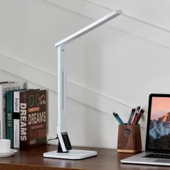 Lindby LED-skrivebordslampe Eleni, hvid, CCT, dæmpbar