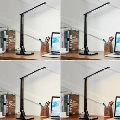 LED-skrivebordslampe Eleni, sort, CCT, dæmpbar^Lindby Online