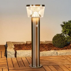 Lindby Solcelle Lampe Med Sensor|Sokkellamper Med Sensor>LED-sokkellampe Antje, bevægelsessensor, IP44