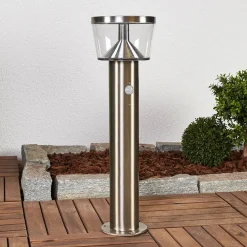 Lindby Solcelle Lampe Med Sensor|Sokkellamper Med Sensor><noscript><img width=