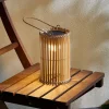 LED-solcellebordlampe Amaria, bambus, Ø 12 cm^Lindby Discount