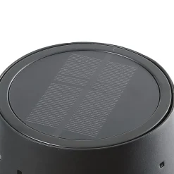 LED-solcellegulvlampe Hilario, sort, jern, genopladeligt batteri^Lindby Discount