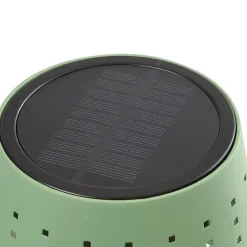 LED-solcellegulvlampe Hilario, grøn, jern, genopladeligt batteri^Lindby