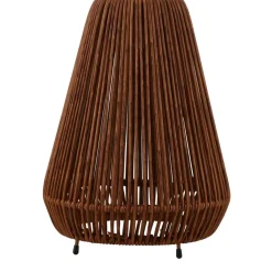 LED-solcellelampe Amaria, rattan, mørk, Ø 27 cm^Lindby Sale