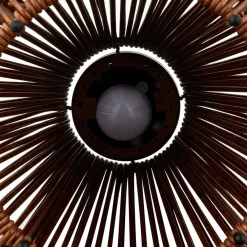 LED-solcellelampe Amaria, rattan, mørk, Ø 27 cm^Lindby Sale