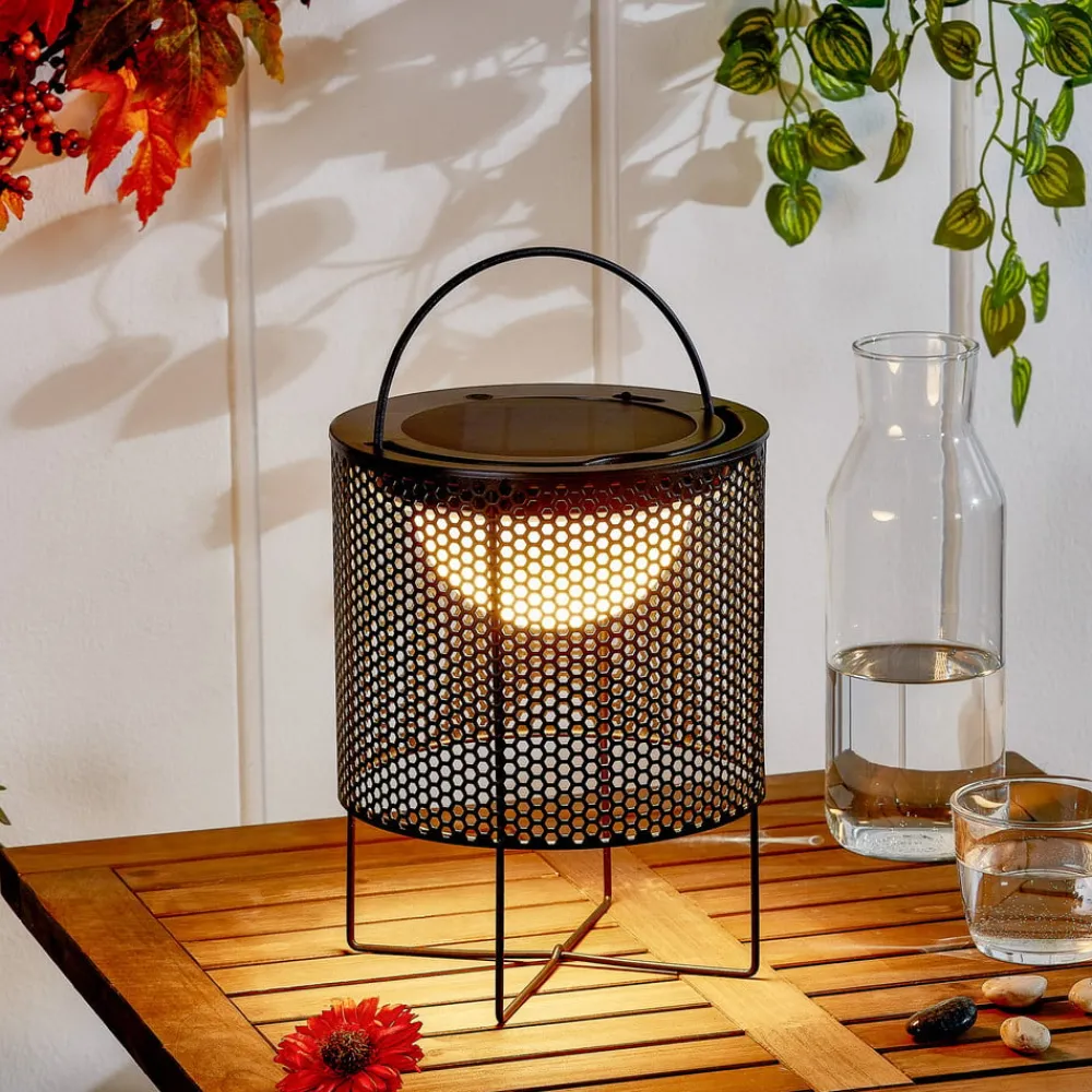 LED-solcellelampe Achilleas, RGBW, sort^Lindby Hot