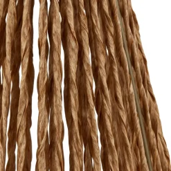 Lindby LED-solcellelampe Amaria, rattan, lys, Ø 27 cm