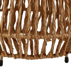 Lindby LED-solcellelampe Amaria, rattan, lys, Ø 27 cm