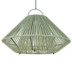 Lindby LED-solcellelampe Austas, grøn, Ø 50 cm, USB, IP54