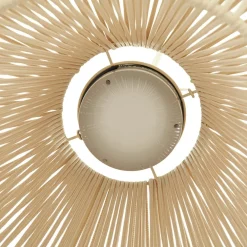 Lindby LED-solcellelampe Austas, beige, Ø 50 cm, USB, IP54