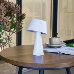 LED-solcellelampe Lirinor, hvid, plast, Ø 13 cm^Lindby