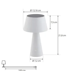 LED-solcellelampe Lirinor, hvid, plast, Ø 13 cm^Lindby