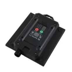 LED-solcellelampe Myric, sort, aluminium, 3.000 K^Lindby Online